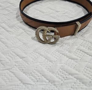 Gucci Marmont Two Tone Buckle Belt